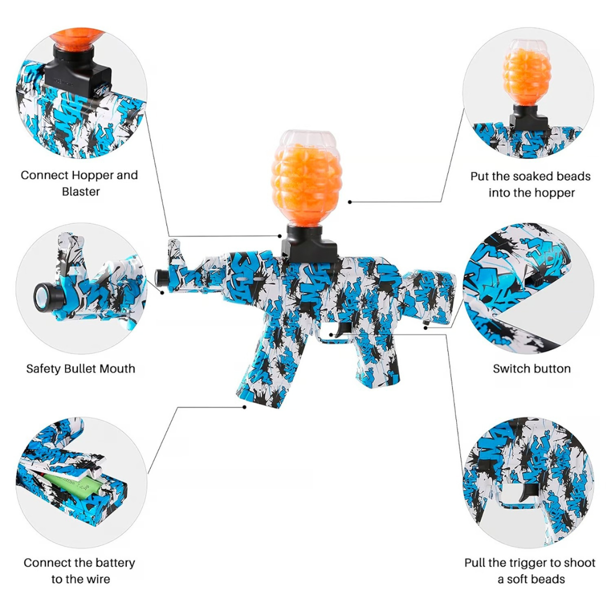 Pistola de Hidrogel Automática: La Mejor Opción para la Diversión y la Seguridad. ¿Qué es una Pistola de Hidrogel Automática? La Pistola de Hidrogel Automática es una divertida y segura alternativa a las tradicionales pistolas de juguete. Utiliza pequeñas esferas de hidrogel, un material biodegradable que se disuelve al contacto con el agua, lo que la convierte en una opción ecológica y fácil de limpiar. Estas pistolas están diseñadas para disparar de manera automática, lo que significa que puedes disfrutar de la acción continua sin necesidad de recargar manualmente después de cada disparo.  Ventajas de Comprar una Pistola de Hidrogel Automática 1. Diversión sin Riesgos Las pistolas de hidrogel son seguras para los niños y adultos, ya que las bolas de hidrogel no causan daño. Las esferas de hidrogel son suaves y se deshacen con facilidad, por lo que no hay riesgo de lesiones graves. Además, son una excelente opción para practicar puntería de forma segura.  2. Fáciles de Usar La mayoría de las Pistolas de Hidrogel Automáticas son eléctricas, lo que permite una operación simple y sin complicaciones. Solo necesitas cargar la batería, llenar el depósito con las bolas de hidrogel y estarás listo para jugar durante horas.  3. Ecológicas y Limpias A diferencia de otras opciones de juego, las pistolas de hidrogel no ensucian. Las bolitas de hidrogel son biodegradables y se deshacen en agua, lo que hace que la limpieza sea rápida y sencilla. Además, no dañan el medio ambiente.